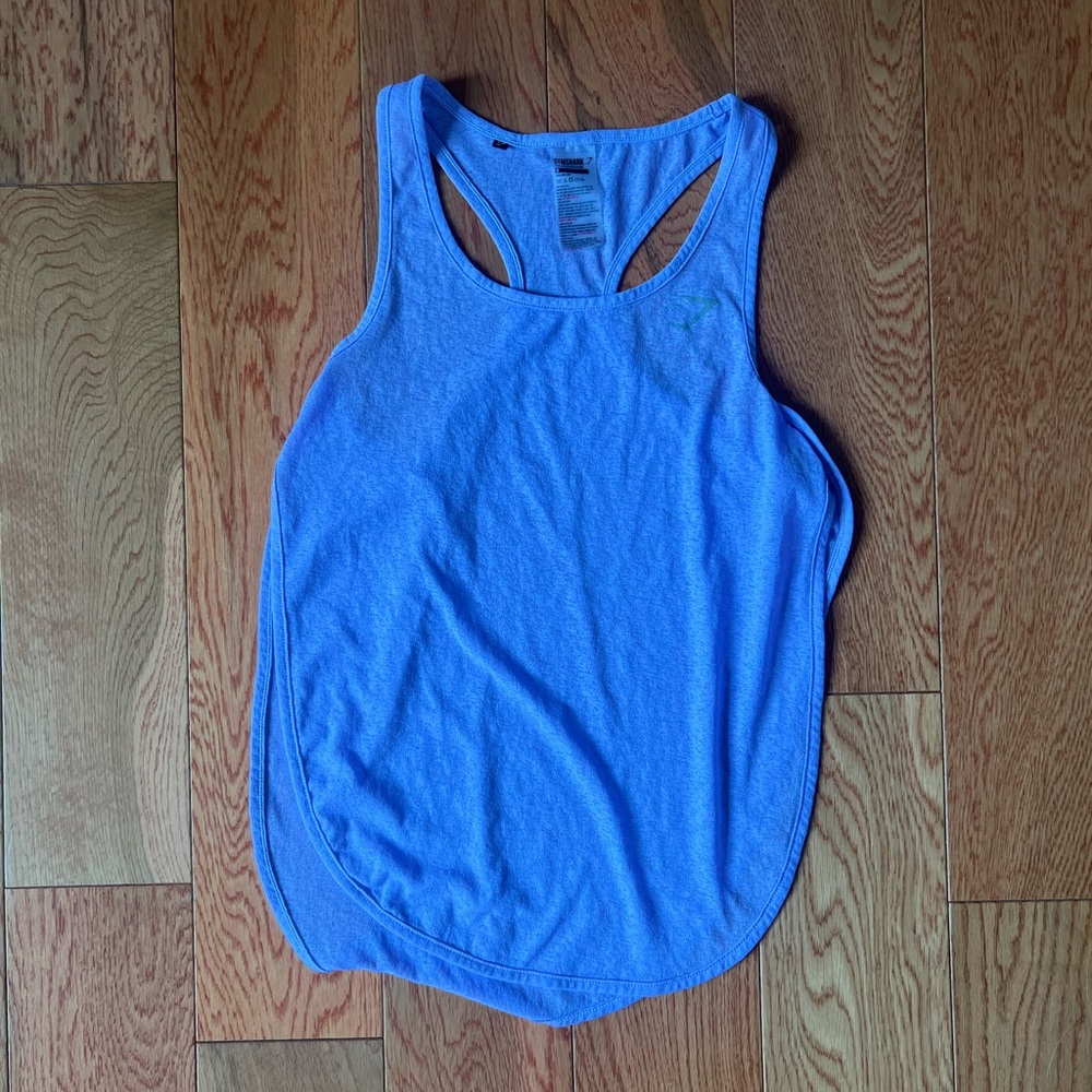 Gymshark racerback tank top size medium light purple heathered